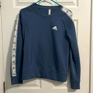 Adidas blue crew neck sweatshirt